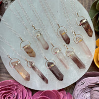 Lithium Quartz Sterling Silver Pendant Necklace
