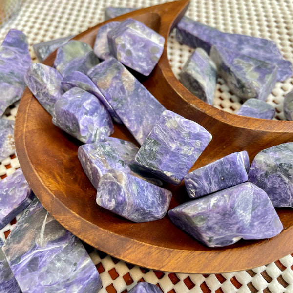 Charoite Half Polished Stone