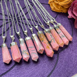 Rhodonite Sterling Silver Pendant Necklace