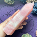 Large Rose Quartz Tower