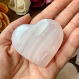 Pink Mangano Calcite Hearts