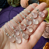 Rose Quartz Sterling Silver Necklace