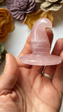 Rose Quartz Witch Hat Carving