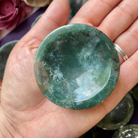 Moss Agate Small Round Bowl