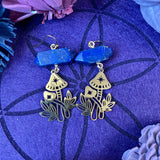 Lapis Lazuli Mushroom Dangling Earrings