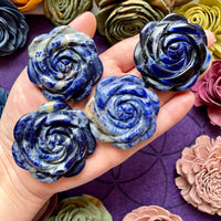 Sodalite Flower Carving
