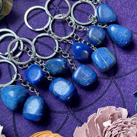Lapis Lazuli Tumble Stone Keychain