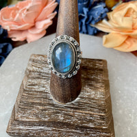 Labradorite Ring, Adjustable Size