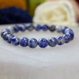 Sodalite faceted 8mm beaded bracelet
