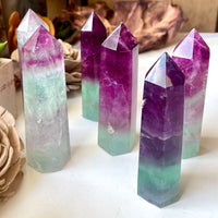 Watermelon Fluorite Tower Point