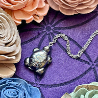 Hematite Turtle Carving Necklace