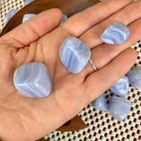 Blue Lace Agate Tumbled Stone