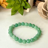 Aura Green Aventurine 8mm Faceted Beaded bracelet