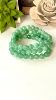 Aura Green Aventurine 8mm Faceted Beaded bracelet