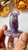 Amethyst Witch Hat Carving