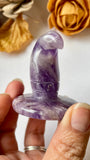 Amethyst Witch Hat Carving