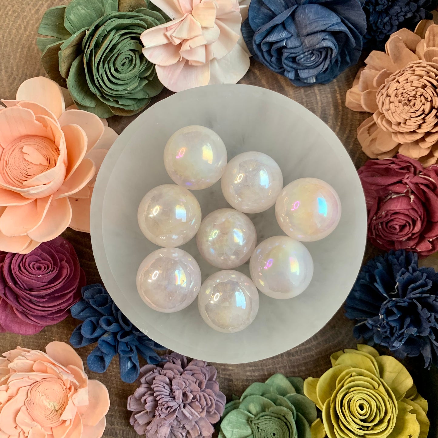 Angel Aura Rose Quartz Sphere