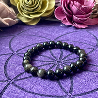 Golden Sheen Obsidian 8mm Beaded bracelet