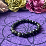 Golden Sheen Obsidian 8mm Beaded bracelet