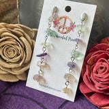 Dangling Fluorite Chip Earrings