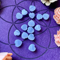 Small Blue Lace Agate Heart