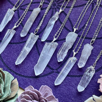 Lemurian Quartz Pendant Necklace