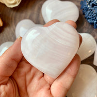 Pink Mangano Calcite Hearts