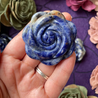 Sodalite Flower Carving