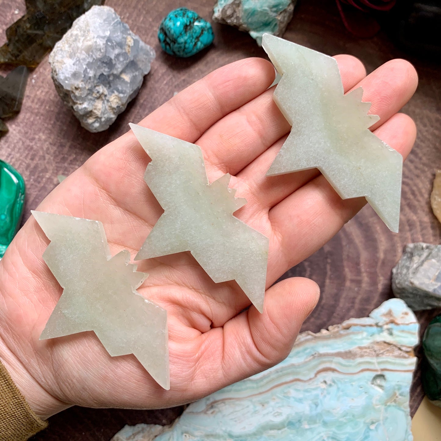 Green Aventurine Bat