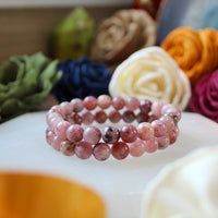 Lepidolite 8mm beaded bracelet