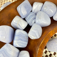 Blue Lace Agate Tumbled Stone