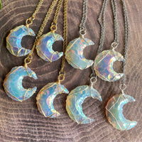 Aura Opalite Moon Necklace