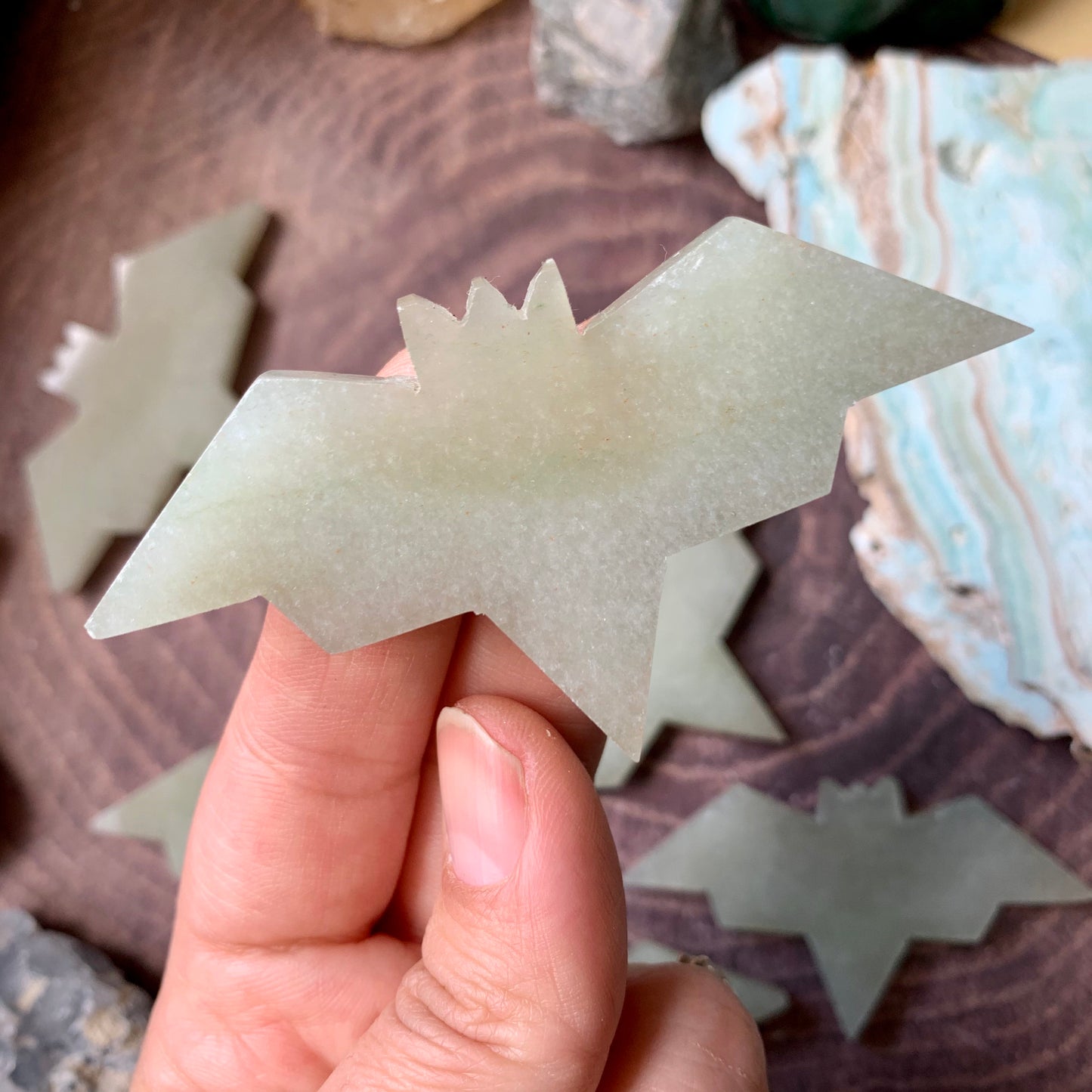 Green Aventurine Bat