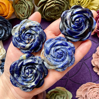 Sodalite Flower Carving
