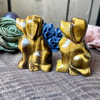 Tiger’s Eye Dog Carving