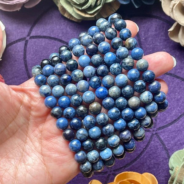 Dumortierite 8mm Beaded bracelet