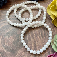 Rainbow Moonstone 6mm Beaded bracelet
