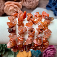 Carnelian Chip Bead Bracelet