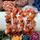 Carnelian Chip Bead Bracelet