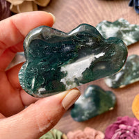 Green Moss Agate Polished Cloud