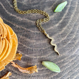 Small Gold Snake Charm Necklace