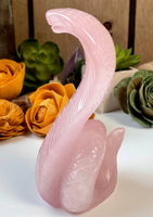 Rose Quartz Cobra Carving