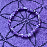 Amethyst Tumbled Stone Beaded bracelet