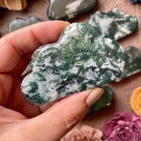 Green Moss Agate Polished Cloud
