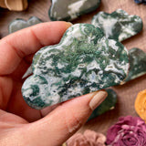 Green Moss Agate Polished Cloud