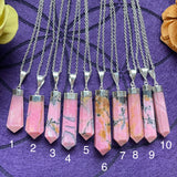 Rhodonite Sterling Silver Pendant Necklace