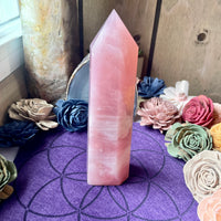 Large Rose Quartz Tower