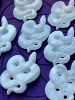 Selenite (Satin Spar) Snake Carving