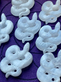 Selenite (Satin Spar) Snake Carving