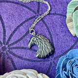 Hematite Eagle Carving Necklace